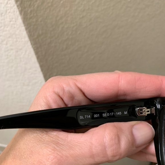 Yves Saint Laurent NEW Black Eyeglasses, SL 714 AUTHENTIC - Picture 3 of 5